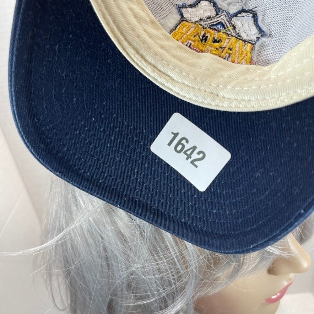 Nascar Hat Cap Strap Back Blue Adjustable Mesh Official Cafe Racewear Flames Men - Picture 6 of 6
